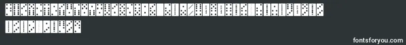 FeDominoes Font – White Fonts on Black Background