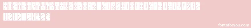 FeDominoes Font – White Fonts on Pink Background