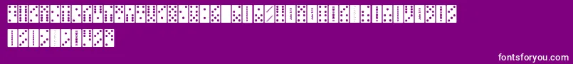 FeDominoes Font – White Fonts on Purple Background