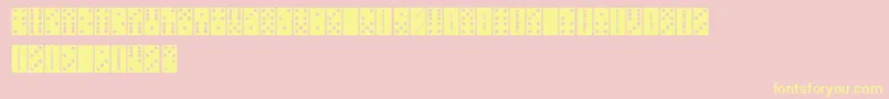 FeDominoes Font – Yellow Fonts on Pink Background