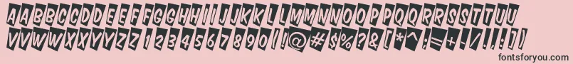 ADominotitulcmtw Font – Black Fonts on Pink Background