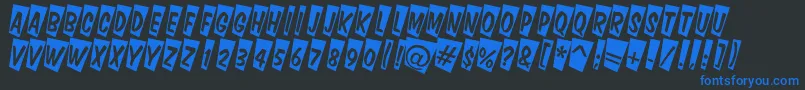 ADominotitulcmtw Font – Blue Fonts on Black Background
