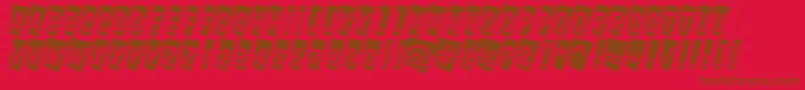 ADominotitulcmtw Font – Brown Fonts on Red Background