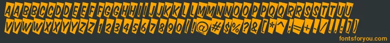 ADominotitulcmtw-Schriftart – Orangefarbene Schriften auf schwarzem Hintergrund
