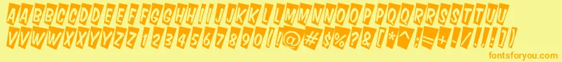 ADominotitulcmtw Font – Orange Fonts on Yellow Background