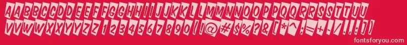 ADominotitulcmtw Font – Pink Fonts on Red Background