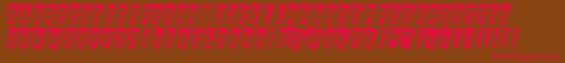 ADominotitulcmtw Font – Red Fonts on Brown Background
