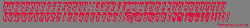 ADominotitulcmtw Font – Red Fonts on Gray Background