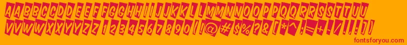 ADominotitulcmtw Font – Red Fonts on Orange Background