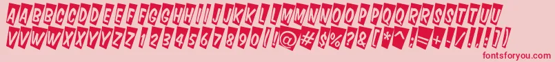 ADominotitulcmtw Font – Red Fonts on Pink Background