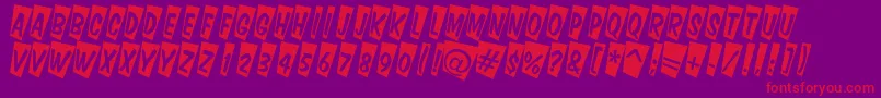 ADominotitulcmtw Font – Red Fonts on Purple Background
