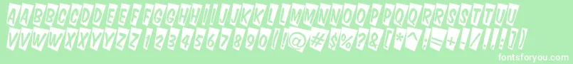 ADominotitulcmtw Font – White Fonts on Green Background