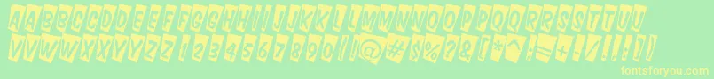 ADominotitulcmtw Font – Yellow Fonts on Green Background