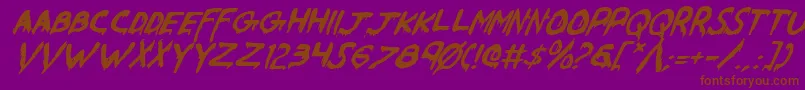 Werebeasti Font – Brown Fonts on Purple Background