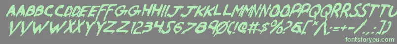 Werebeasti Font – Green Fonts on Gray Background