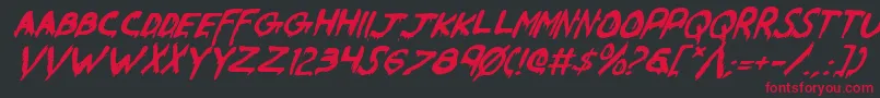 Werebeasti Font – Red Fonts on Black Background