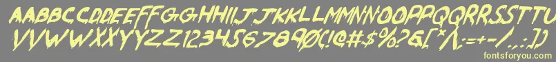 Werebeasti Font – Yellow Fonts on Gray Background