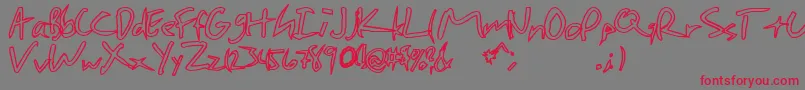 フォントCheapPizza – 赤い文字の灰色の背景