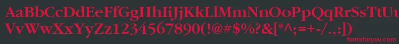 Garrymondrian5Sbldsh Font – Red Fonts on Black Background