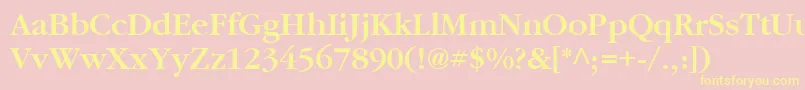 Garrymondrian5Sbldsh-Schriftart – Gelbe Schriften auf rosa Hintergrund