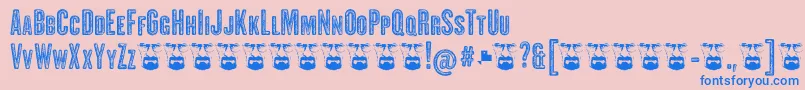 ClandestinaCapsErodedFfp Font – Blue Fonts on Pink Background