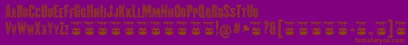 ClandestinaCapsErodedFfp Font – Brown Fonts on Purple Background