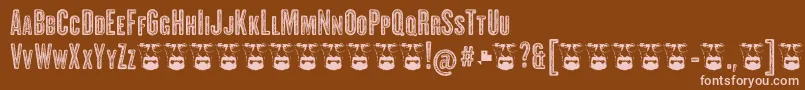 ClandestinaCapsErodedFfp Font – Pink Fonts on Brown Background
