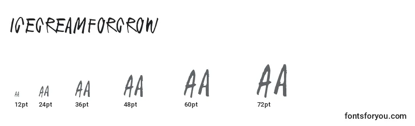 IceCreamForCrow Font Sizes