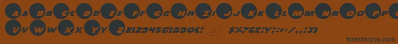 Dot.Com Font – Black Fonts on Brown Background