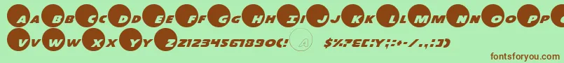 Dot.Com Font – Brown Fonts on Green Background