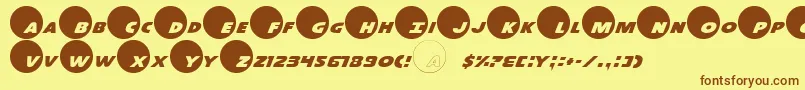 Dot.Com Font – Brown Fonts on Yellow Background