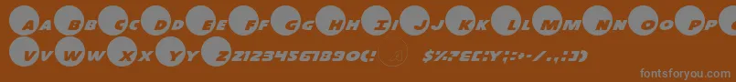 Dot.Com Font – Gray Fonts on Brown Background