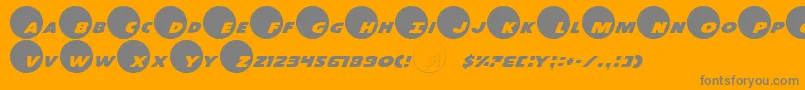 フォントDot.Com – オレンジの背景に灰色の文字