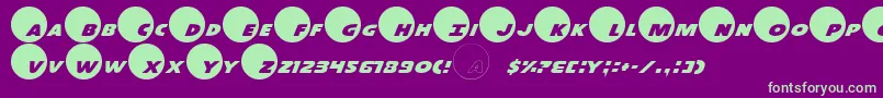 Dot.Com Font – Green Fonts on Purple Background