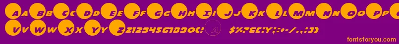 Dot.Com Font – Orange Fonts on Purple Background