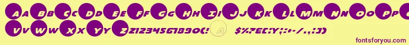 Dot.Com Font – Purple Fonts on Yellow Background