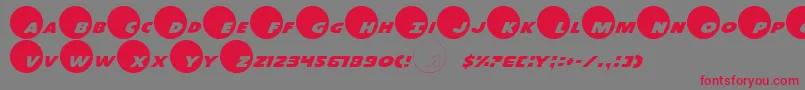 Dot.Com Font – Red Fonts on Gray Background