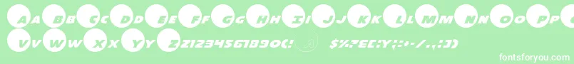 Dot.Com Font – White Fonts on Green Background