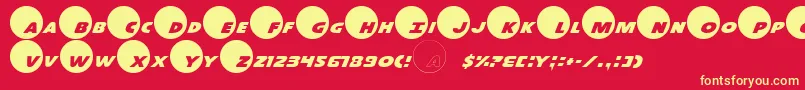 Dot.Com Font – Yellow Fonts on Red Background