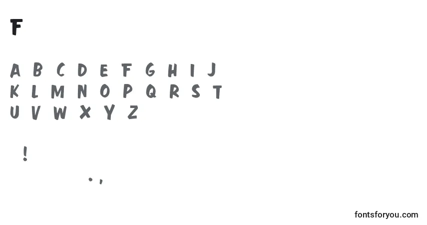 Шрифт Fastaction – алфавит, цифры, специальные символы