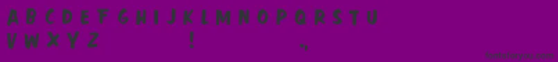 Fastaction Font – Black Fonts on Purple Background