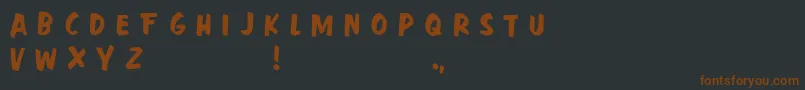 Fastaction Font – Brown Fonts on Black Background