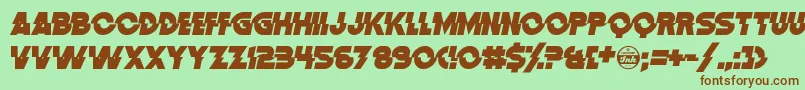 DistortionDosAnalogue Font – Brown Fonts on Green Background