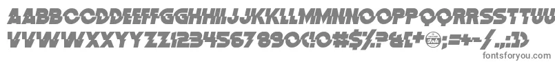 フォントDistortionDosAnalogue – 白い背景に灰色の文字