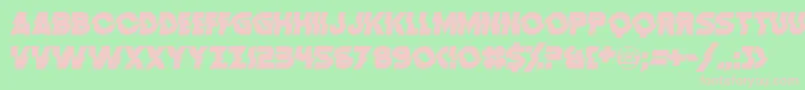 DistortionDosAnalogue Font – Pink Fonts on Green Background