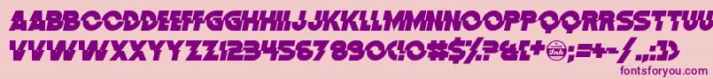 DistortionDosAnalogue Font – Purple Fonts on Pink Background