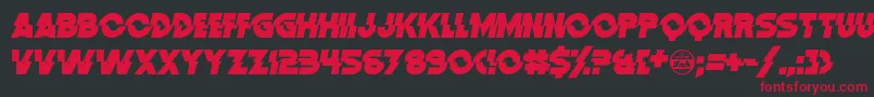 DistortionDosAnalogue Font – Red Fonts on Black Background