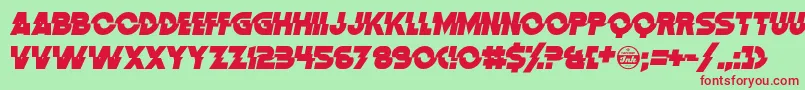 DistortionDosAnalogue Font – Red Fonts on Green Background