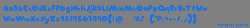 Manis Font – Blue Fonts on Gray Background