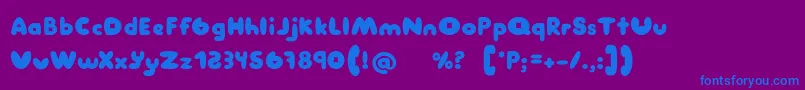 Manis Font – Blue Fonts on Purple Background